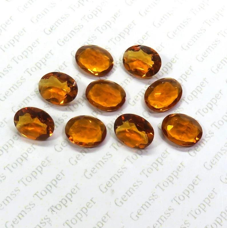 Brandy Quartz 8x10 mm Oval Faceted